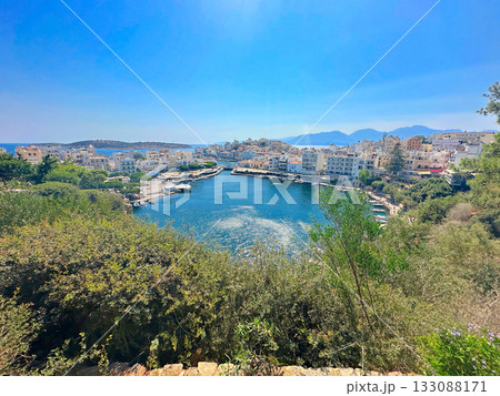harbour of Agios Nikolaos, Crete, Greece harbour of Agios Nikolaos, Crete, Greece 133088171