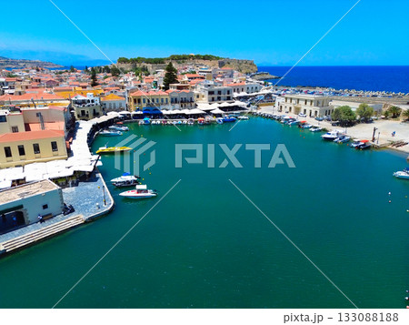 harbor of Rethymno, Crete, Greece harbor of Rethymno, Crete, Greece 133088188