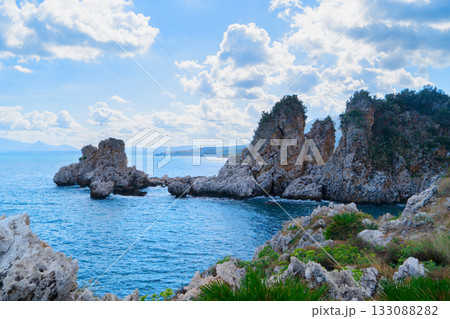 Scopello cliffs, Sicily Island, Italy 133088282