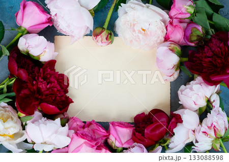 Fresh peonies flowers 133088598