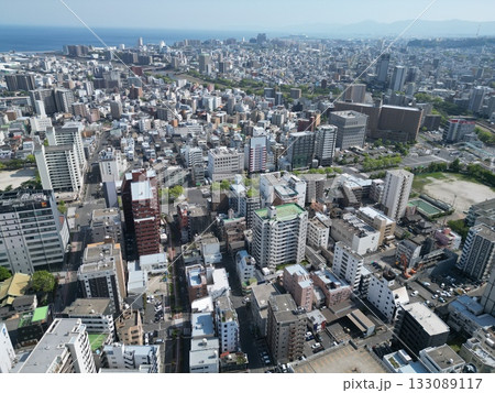 鹿児島天文館公園上空から樋之口町方面の空撮 133089117