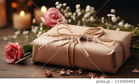 Valentine's Day styled envelope with a decorative love letter Valentine's Day styled envelope with a decorative love letter 133089403