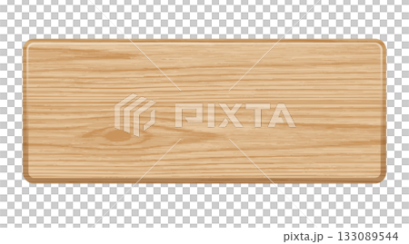 木目の看板ラベル 空欄 ベクター 133089544