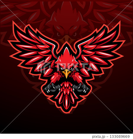 Phoenix bird  esport mascot logo design 133089669