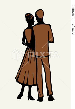 Vector drawing. Dating man and woman 133090052