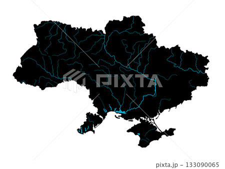 Vector drawing. Map of Ukraine Vector drawing. Map of Ukraine 133090065