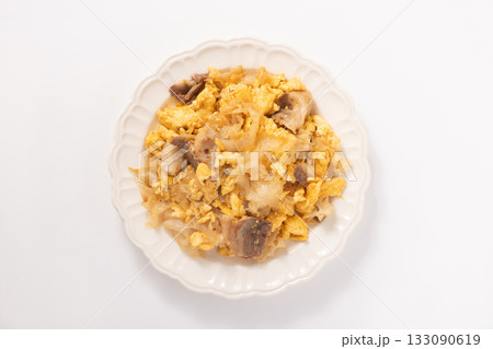 白きくらげと豚肉　卵のオイスタソース炒め 133090619