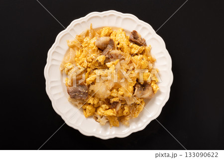 白きくらげと豚肉　卵のオイスタソース炒め 133090622