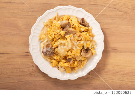 白きくらげと豚肉　卵のオイスタソース炒め 133090625