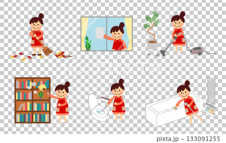 Set of women to clean 133091255