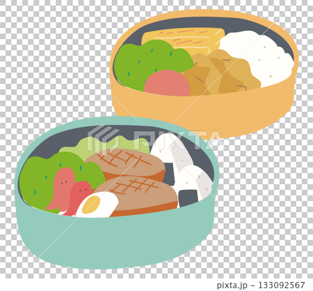 Lunch box illustration cutout 133092567