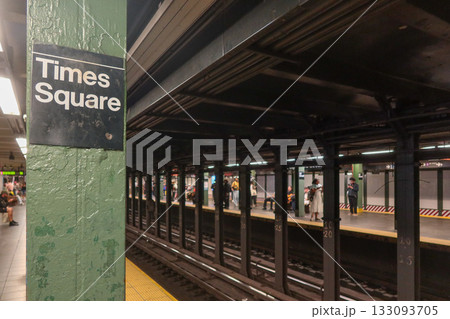 MTA Times Square Station subway sign in New York, NY, USA. August 26, 2025 MTA Times Square Station subway sign in New York, NY, USA. August 26, 2025 133093705