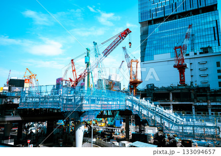 変貌する東京 工事中のJR渋谷駅西口 2025.11 b-4 ライトカラー 変貌する東京 工事中のJR渋谷駅西口 2025.11 b-4 ライトカラー 133094657