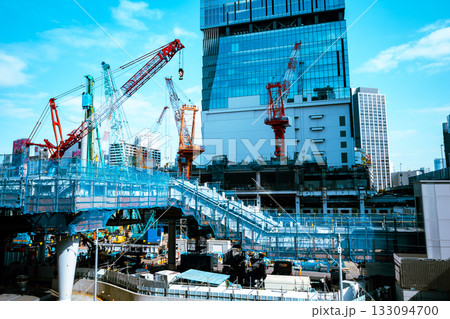 変貌する東京 工事中のJR渋谷駅西口 2025.11　c-4 ライトカラー 133094700