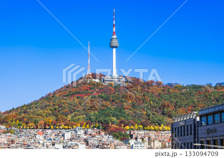秋のソウル　南山タワー（Nソウルタワー） 133094709