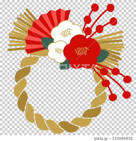 しめ縄　迎春 133094958