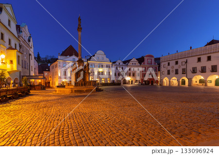Svornosti Square with Plague Column, Cesky Krumlov, Czech Republic Svornosti Square with Plague Column, Cesky Krumlov, Czech Republic 133096924