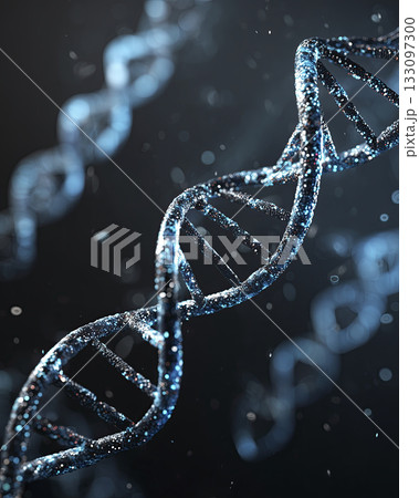 Glowing dna double helix blue background molecular biology genetic science medical research biotechnology 3d render Glowing dna double helix blue background molecular biology genetic science medical research biotechnology 3d render 133097300