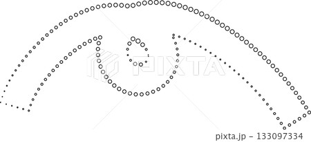 Curved dotted line playful. Element for fun Curved dotted line playful. Element for fun 133097334
