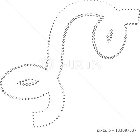 Curved dotted line playful. Element for fun Curved dotted line playful. Element for fun 133097337