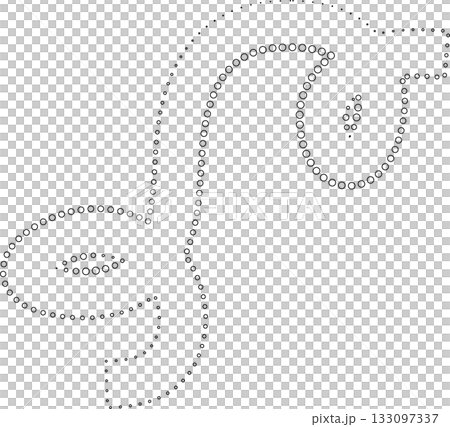 Curved dotted line playful. Element for fun Curved dotted line playful. Element for fun 133097337