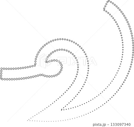 Curved dotted line playful. Element for fun Curved dotted line playful. Element for fun 133097340