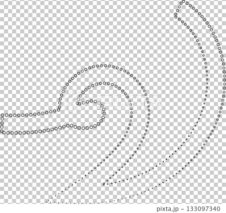 Curved dotted line playful. Element for fun Curved dotted line playful. Element for fun 133097340