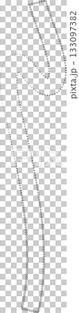 Curved dotted line playful. Element for fun Curved dotted line playful. Element for fun 133097382