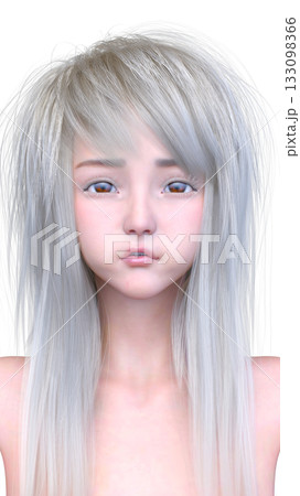 女性の顔アップ　 133098366