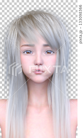 女性の顔アップ　 133098366