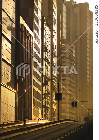 Nov 8 2025 Sunset Over Wong Chuk Hang Road Highway Flyover Nov 8 2025 Sunset Over Wong Chuk Hang Road Highway Flyover 133098385