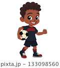soccer foot ball boy cartoon 133098560