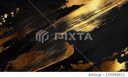 黒と金の豪華なグランジ背景 「AI生成画像」 黒と金の豪華なグランジ背景 「AI生成画像」 133098811