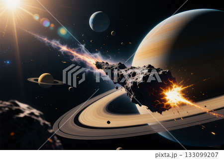 Comet in space 133099207