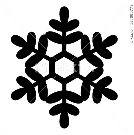 雪の結晶の手描きアイコンイラスト 133099775