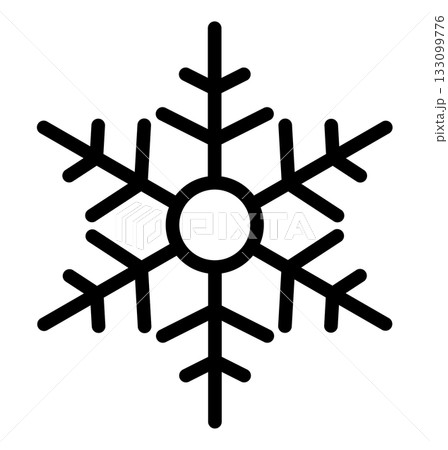 雪の結晶の手描きアイコンイラスト 133099776