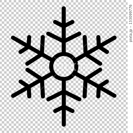 雪の結晶の手描きアイコンイラスト 133099776