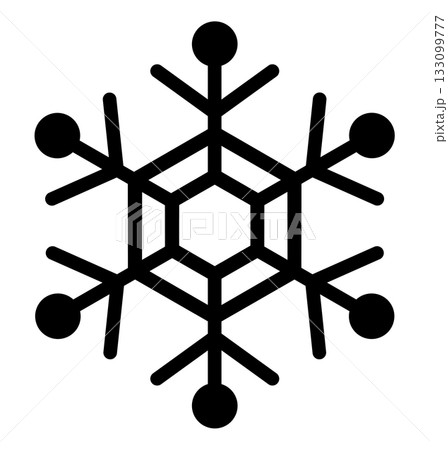 雪の結晶の手描きアイコンイラスト 133099777