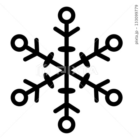 雪の結晶の手描きアイコンイラスト 133099779