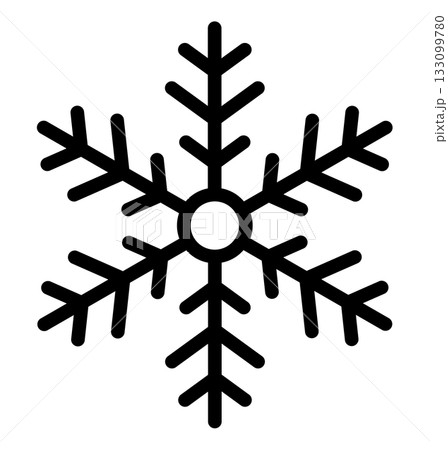 雪の結晶の手描きアイコンイラスト 133099780