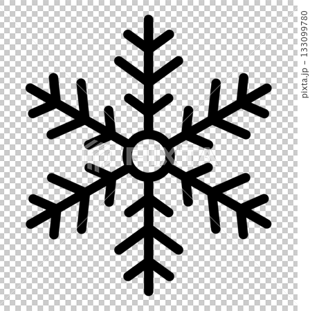 雪の結晶の手描きアイコンイラスト 133099780