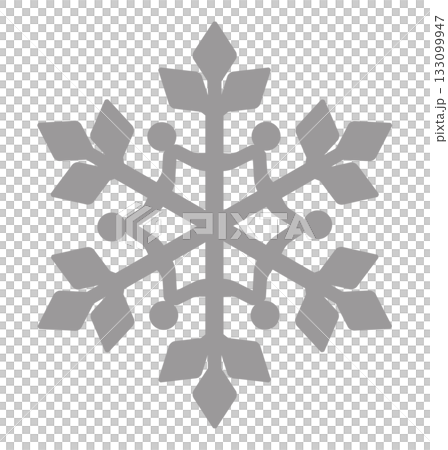 手繪雪花圖示插圖(銀色) 手繪雪花圖示插圖(銀色) 133099947