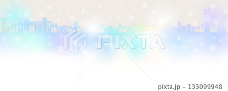 曇ったガラス越しに見たような幻想的な冬の風景 133099948