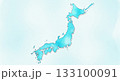 水彩で描いた日本地図背景 133100091