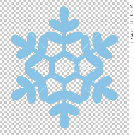 Snowflake hand-drawn icon illustration blue 133100114