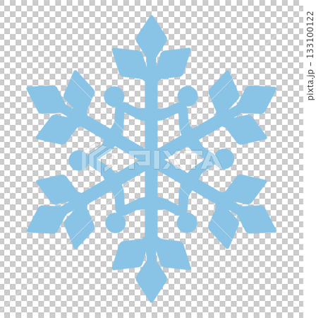 手繪雪花圖示插圖（藍色） 133100122