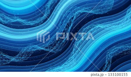 AIを象徴する抽象パターン背景 133100155