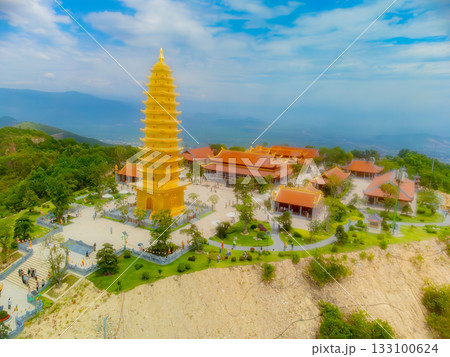 Buddhist temple on the mountain. Buddhist temple on the mountain. 133100624