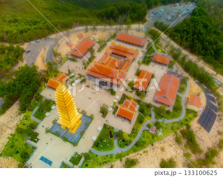 Buddhist temple on the mountain. 133100625