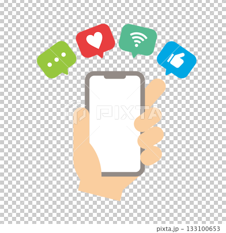 SNS icon illustration / vector 133100653